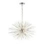 Chrome Pendant Light with Textured Metal Rods - Lena 
