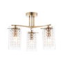 Alda 3 Antique Brass Semi Flush Ceiling Light