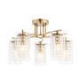 Alda 5 Antique Brass Semi Flush Ceiling Light