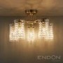 Alda 5 Antique Brass Semi Flush Ceiling Light