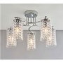 Alda 5 Light Semi Flush Ceiling Light with Chrome & Clear Glass Finish