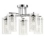 Alda 5 Light Semi Flush Ceiling Light with Chrome & Clear Glass Finish