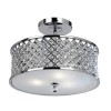 Semi Flush Light in Chrome with Clear Crystal Glass Finish - Hudson