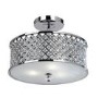 Semi Flush Light in Chrome with Clear Crystal Glass Finish - Hudson