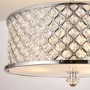 Semi Flush Light in Chrome with Clear Crystal Glass Finish - Hudson