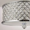 Semi Flush Light in Chrome with Clear Crystal Glass Finish - Hudson