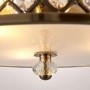 Antique Brass & Crystal Semi Flush Ceiling Light - Hudson