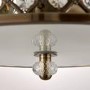 Antique Brass & Crystal Semi Flush Ceiling Light - Hudson