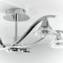Langella Chrome Effect Semi Flush Ceiling Light with 5 Lights & Crystal Glass Finish