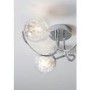 3 Light Chrome Semi Flush Ceiling Mount - Auria