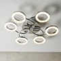 LED Semi Flush Ceiling Light in Chrome - Hoopla