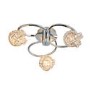 Talia 3 Light Semi Flush Ceiling Light with Chrome Plate & Clear Crystal Glass Finish
