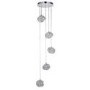 Hanging Pendant with 5 Lights in Chrome & Crystals - Talia