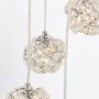 Hanging Pendant with 5 Lights in Chrome & Crystals - Talia