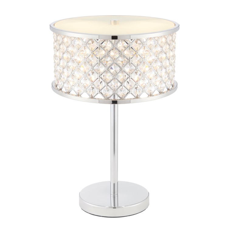 Chrome & Crystal Table Lamp - Hudson