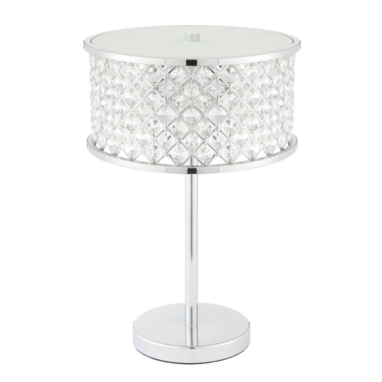 Chrome & Crystal Table Lamp - Hudson