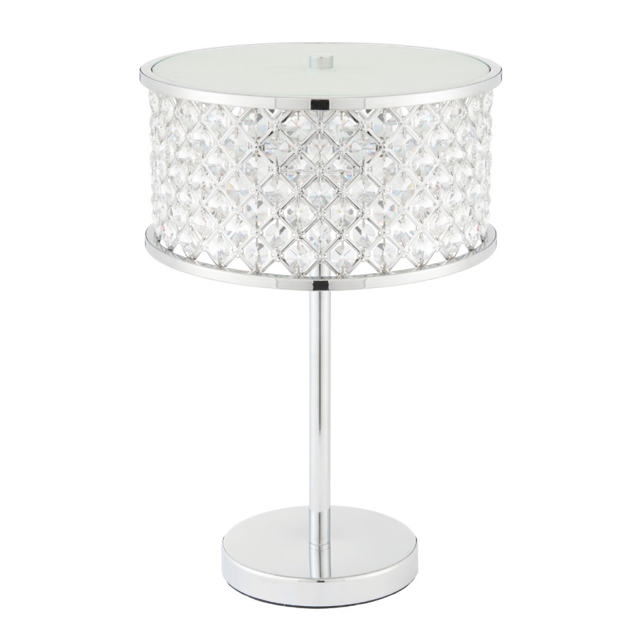 Chrome & Crystal Table Lamp - Hudson