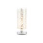 Lacy Leaf Design Chrome Touch Table Lamp with Clear Glass Finish