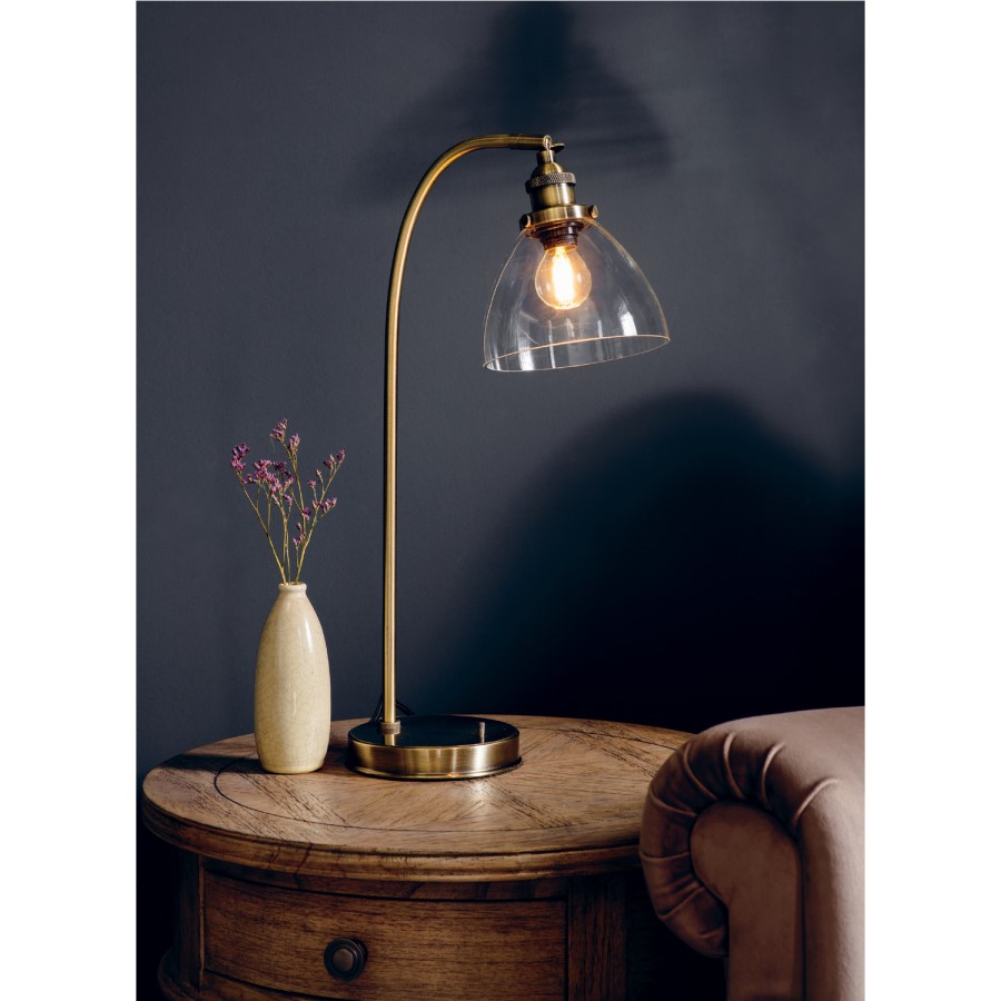 Antique Brass Desk Lamp - Hansen