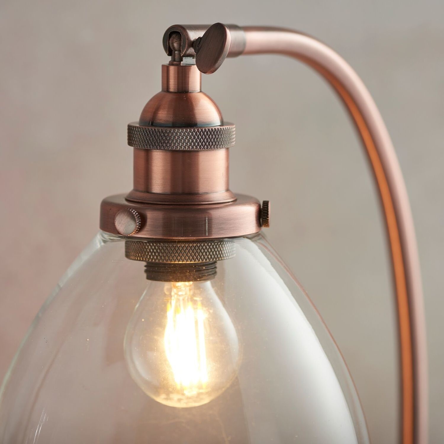 Hansen Retro Desk Lamp In Rose Gold