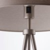 Nickel Tripid Floor Lamp with Grey Shade - Tri