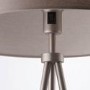 Nickel Tripid Floor Lamp with Grey Shade - Tri