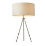 Ivory Shade Chrome Tripod Table Lamp - Tri