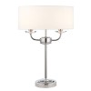 White &amp; Nickel Table Lamp - Nixon