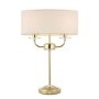 White & Brass Table Lamp - Nixon