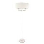 White Shade & Silver Floor Lamp - Nixon