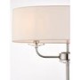 White Shade & Silver Floor Lamp - Nixon