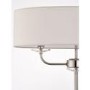 White Shade & Silver Floor Lamp - Nixon