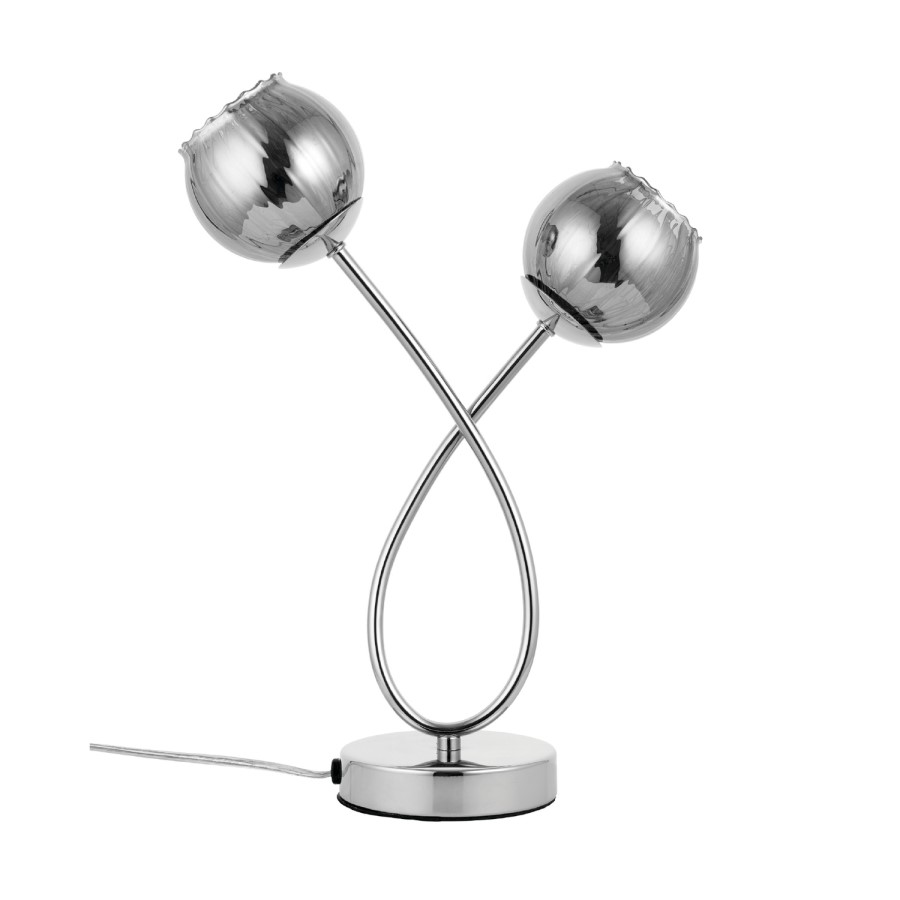 Smoked Glass Touch Table Lamp - Aerith