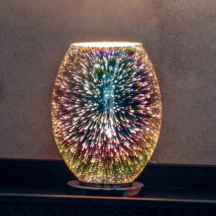 Holographic Glass Touch Table Lamp - Stellar