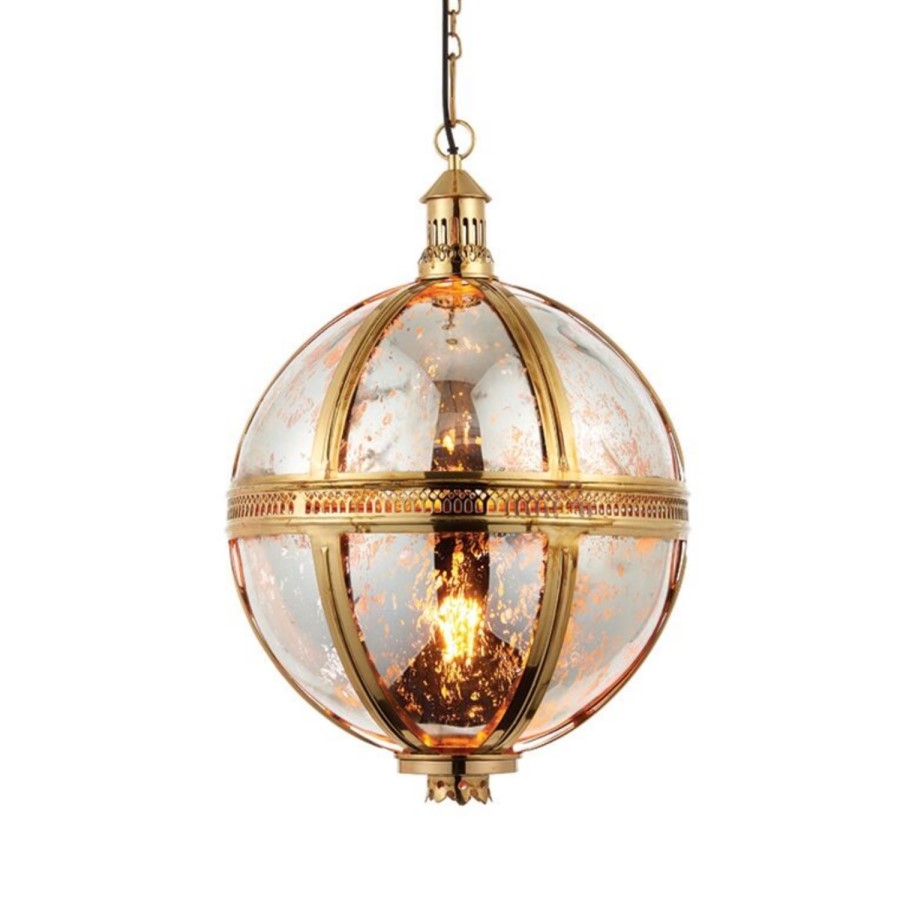 Vienna Ceiling Pendant Light with Brass & Mercury Glass Finish