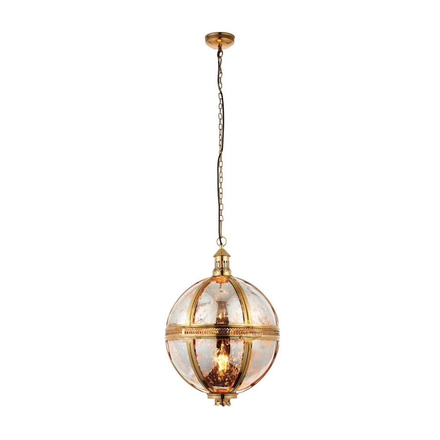Vienna Ceiling Pendant Light with Brass & Mercury Glass Finish