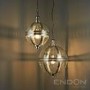 Vienna Ceiling Pendant Light with Nickel Plated Brass & Glass Finish