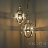 Vienna Ceiling Pendant Light with Nickel &amp; Glass Finish