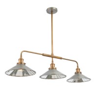 Tabyas Bar Ceiling Light with Zinc & Brass Finish - Industrial Style