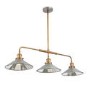 Tabyas Bar Ceiling Light with Zinc & Brass Finish - Industrial Style