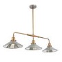 Tabyas Bar Ceiling Light with Zinc & Brass Finish - Industrial Style