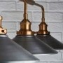 Tabyas Bar Ceiling Light with Zinc & Brass Finish - Industrial Style