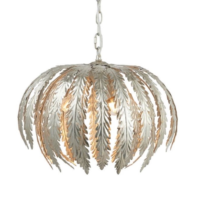 GRADE A1 - Box Opened Delphine Chrome Leaf Pendant Light