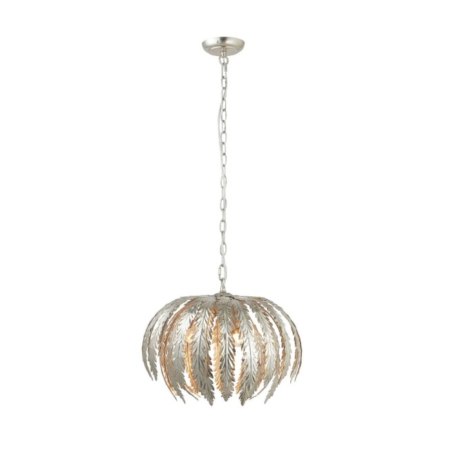 GRADE A1 - Box Opened Delphine Chrome Leaf Pendant Light