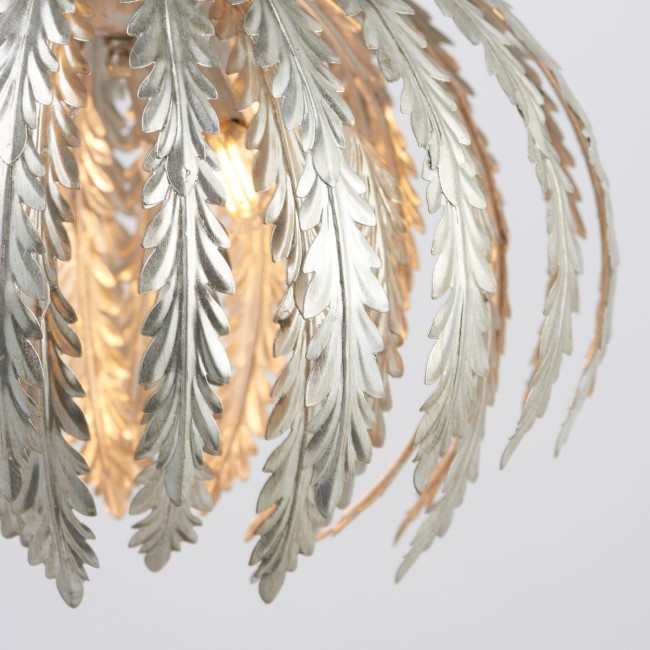 GRADE A1 - Box Opened Delphine Chrome Leaf Pendant Light