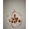 Copper Pendant Light with Rings &amp; Glass - Muni