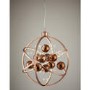 Copper Pendant Light with Rings & Glass - Muni