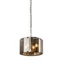 8 Light Drum Smoked Glass Chandelier - Clooney