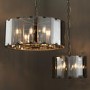 8 Light Drum Smoked Glass Chandelier - Clooney