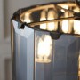 8 Light Drum Smoked Glass Chandelier - Clooney